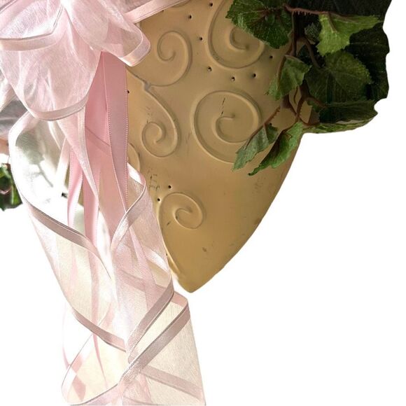 Handmade Pink Heart Hanging Flower Arrangement 108 - Picture 3 of 6